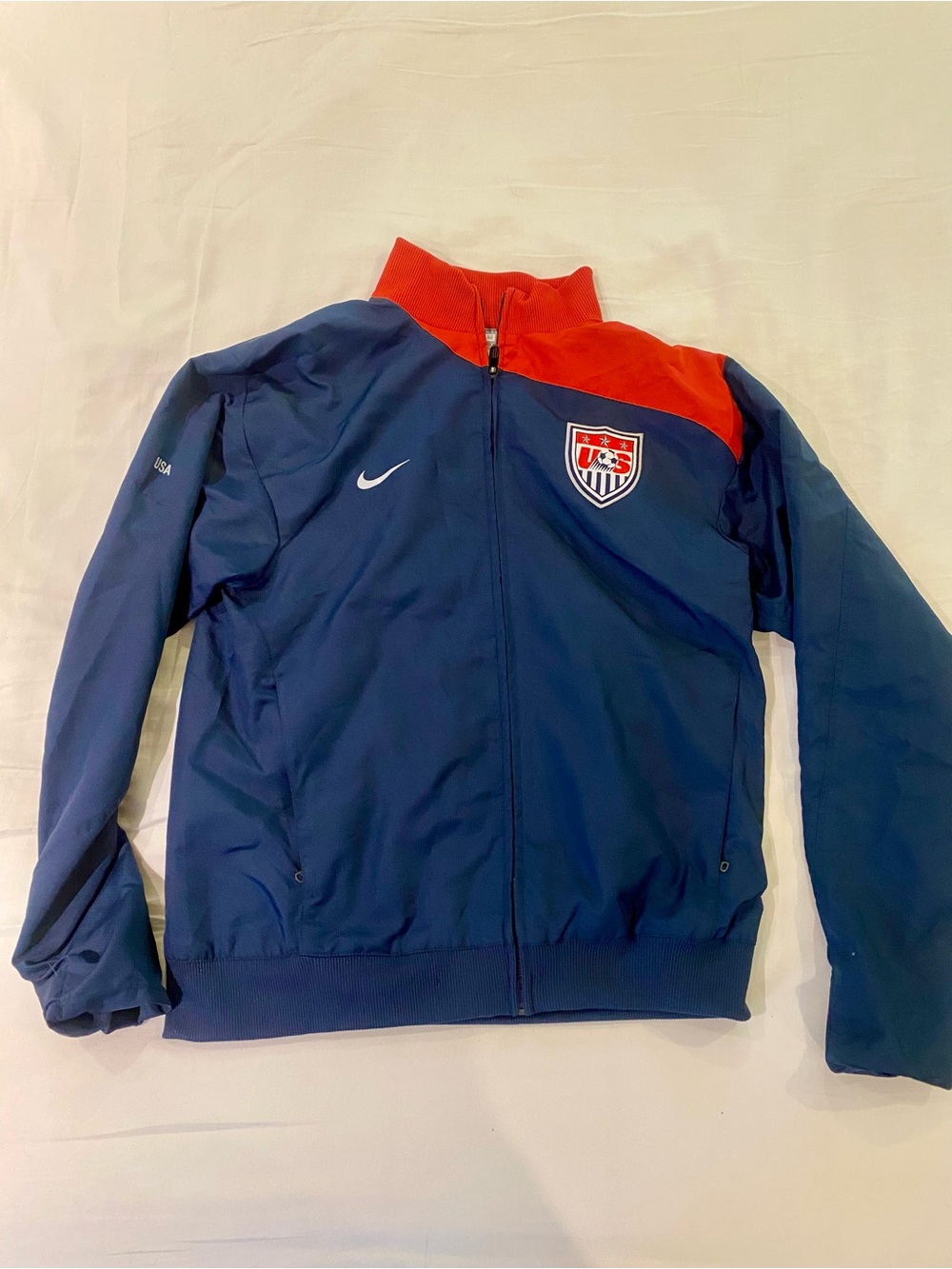 Nike Navy and Red USA Soccer Windbreaker Jacket